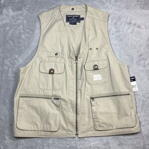 Vintage Polo Sport Sportsman Vest Men XXL Tan Utility Fishing